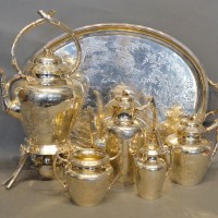 A Victorian Silver Six Piece Tea and Coffee Service by Joseph Albert Horace and Ethelbert Savory hammer: £6,600